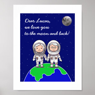 We love you to the moon and back poster beroemd ge