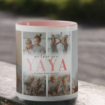We Love You YaYa Photo Collage Mug