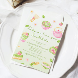 We Love you zo Matcha Baby Girl Shower Kaart