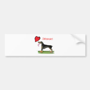 We luv dobermans van Tony Fernandes Bumpersticker