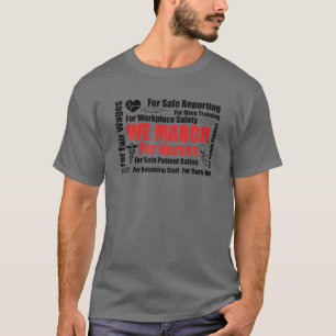 We maart voor verpleegsters miljoenen verpleegster t-shirt
