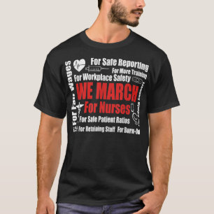 We maart voor verpleegsters miljoenen verpleegster t-shirt