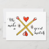 We Make a Good Match Valentine's Day flat card Feestdagenkaart (Voorkant)
