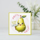 We maken een geweldige peer Valentijnsdag Pun Cust Feestdagenkaart (Staand voorkant)