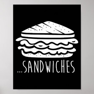 We maken elkaars sandwiches af Grappige bijpassend Poster