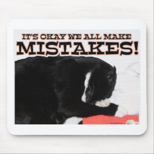 We maken Mistakes Cat Motivatie Quote Muismat