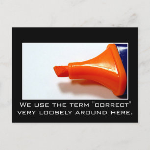 We maken ons geen zorgen om het juiste te doen briefkaart