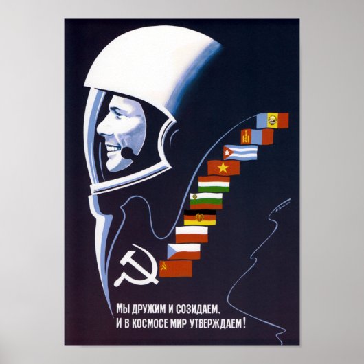 We maken ruimte vreedzaam voor eeuwig - Sovjet Poster (Voorkant)