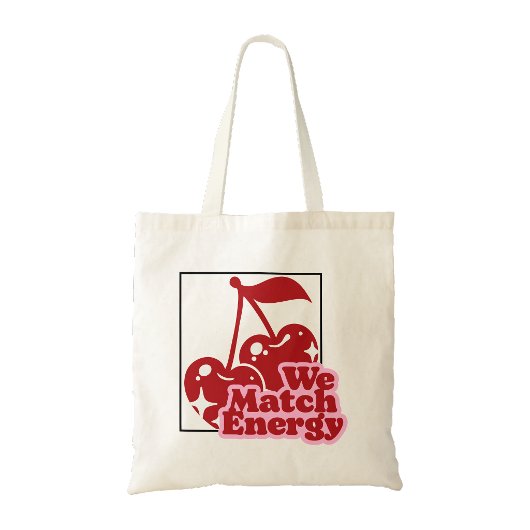 We match Energy Cherry print tas