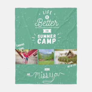 We Miss U Camp Blanket Fleece Deken