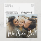 We Miss You Photo Briefkaart (Voorkant / Achterkant)