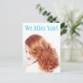 We missen je! briefkaart (Staand voorkant)