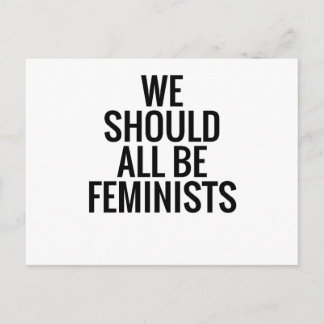 WE MOETEN ALLEMAAL FEMINISTEN ZIJN BRIEFKAART