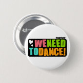 We moeten dansen ronde button 5,7 cm (Voorkant /achterkant)