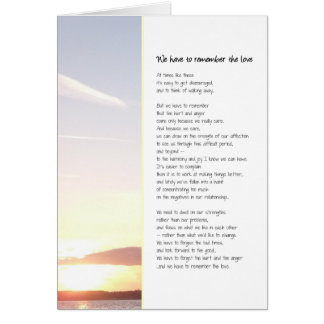 We moeten de liefde onthouden...Relaties