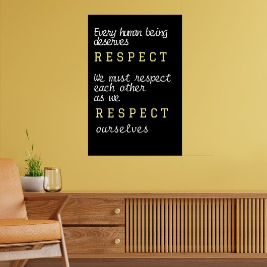 We moeten elkaar respecteren poster (Woonkamer 2)