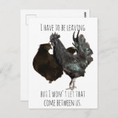 We moeten het briefkaart verlaten (Voorkant / Achterkant)