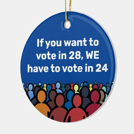 We moeten in 24 stemmen keramisch ornament (Links)