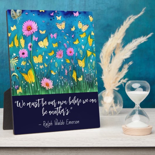 We moeten onze eigen citaat-Floral-tablet zijn Fotoplaat (Zijkant)