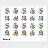 We moeten samen Funny Sticky Tape Glue Pun Ronde Sticker (Vel)