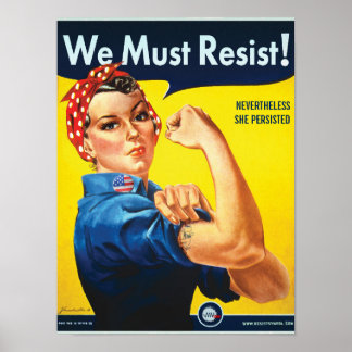 We moeten weerstand bieden: Rosie Custom Protest Poster