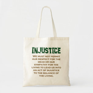 We mogen ons respect niet permitteren - onrecht ci tote bag