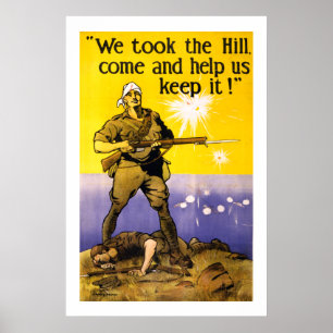We namen de heuvel (wit) poster