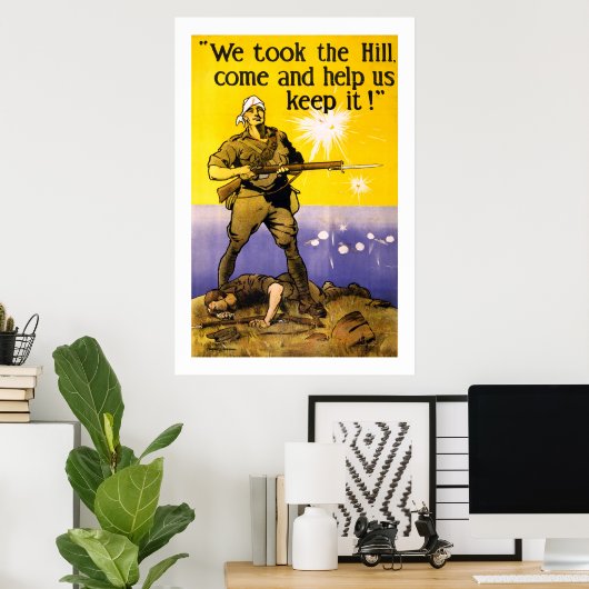 We namen de heuvel (wit) poster (Thuiskantoor)