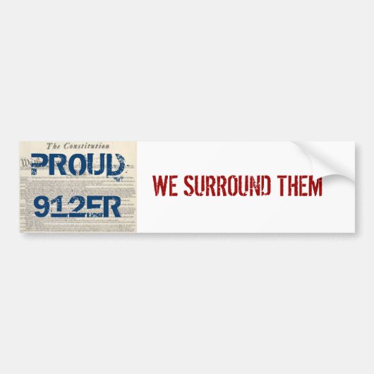 We omringen ze bumpersticker (Voorkant)