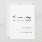 We One Where We We Get Married Uitnodiging voor de (Voorkant)