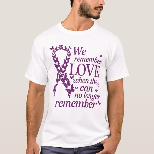 We Onthoud Liefde Alzheimer Bewustzijnslint T-shirt (Voorkant)