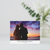 We ontwikkelden een Briefkaart voor de aankondigin (Staand voorkant)