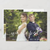 We ontwikkelden minimalistische script aangepaste  aankondiging (Voorkant / Achterkant)