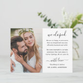 We ontwikkelden minimalistische script aangepaste  aankondiging (Staand voorkant)