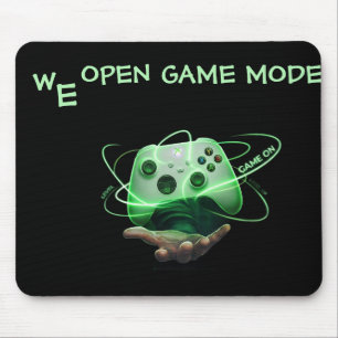 "We Open Game Mode" Zwevende Neon Controller Mou Muismat