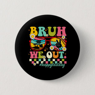 We out leraren zomer gelukkig laatste dag van scho ronde button 5,7 cm