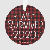We overleefden 2020 Grappige Covid-pandemie Kerstm Ornament (voorkant)