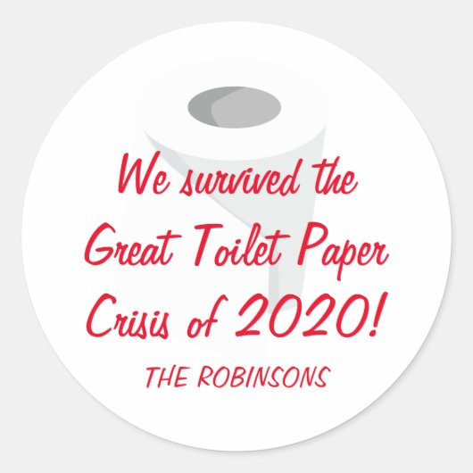 We overleefden 2020! Grappige quarantaine Ronde Sticker (Voorkant)