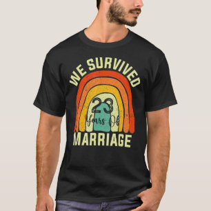 We overleefden 23 jaar huwelijk koppel 23e Anniv T-shirt