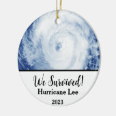 We overleefden! Orkaan Lee 2023 Keramisch Ornament (Links)