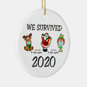 We overleven 2020 kerst keramisch ornament (Rechts)