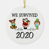 We overleven 2020 kerst keramisch ornament (Voorkant)