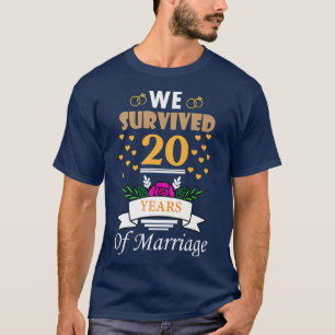 We overleven 20 jaar huwelijkspaar 20ste Anniv T-shirt
