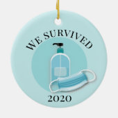 We overleven Covid Coronavirus 2020 Keramisch Ornament (Achterkant)