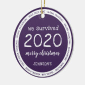 We overleven het Paars van 2020 Keramisch Ornament (Links)