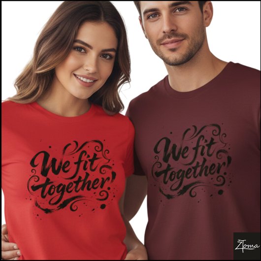 We passen samen Brush Script Spetters T-shirt