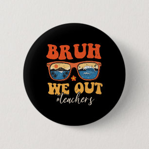 We poetsen leraren uit einde schooljaar zomer thee ronde button 5,7 cm