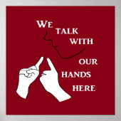 We praten hier met onze handen poster (Voorkant)