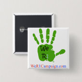 We R1 Green Hand Button (Voorkant /achterkant)