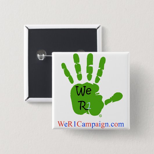 We R1 Green Hand Button (Voorkant /achterkant)